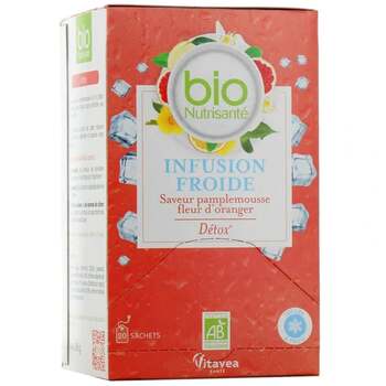 BioNutrisanté Infusion Froide Détox Verveine Pissenlit Sureau Citron 20 sachets