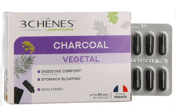 Les 3 Chênes Charbon végétal CARBOLINE 30 gélules