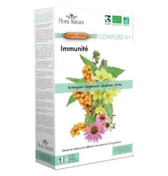 Flora Natura Complexe 4+ Immunité Échinacée Argousier Serpolet Ortie Primevère