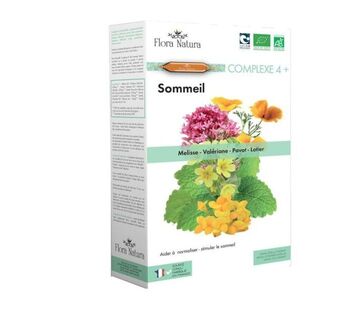Flora Natura Complexe 4+ Sommeil Bio - Mélisse, Valériane, Pavot, Lotier, Primevère