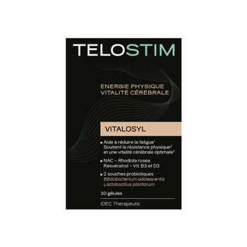 Telostim Vitalosyl Tonicité physique et vitalité cérébrale 30 gélules