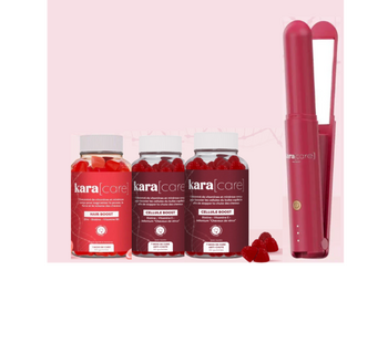 Karacare – Pack 2 Cellule Boost Anti-chute + 1 Vitamines Hair Boost + 1 mini fer à boucler sans fil offert