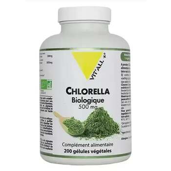 Vit'all+ Chlorella Bio 500 mg 200 gélules végétales