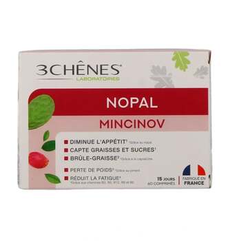Les 3 Chênes Nopal Mincinov Minceur 60 comprimés
