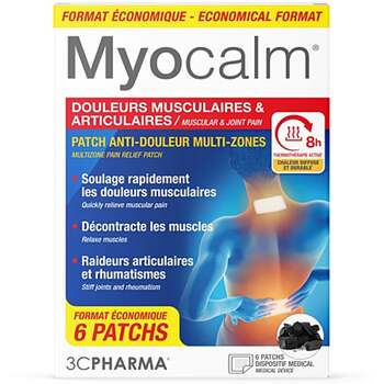 3C Pharma Myocalm Douleurs musculaires 6 Patchs anti-douleur
