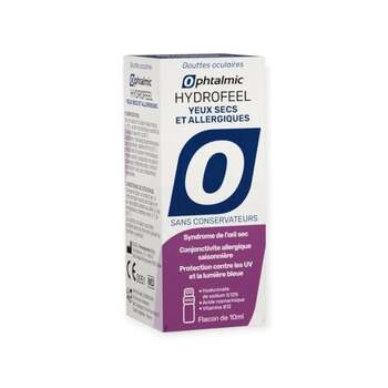 Ophtalmic Compagnie Collyre Hydrofeel Yeux Secs et Allergiques 10ml