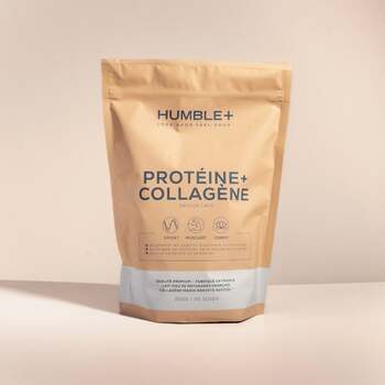 Humble+ Protéine + Collagène en poudre 600g Café