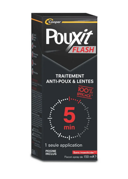 Pouxit Flash anti-poux et lentes Spray 150ml