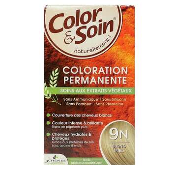 Les 3 Chênes Coloration permanente Color & Soin 9N Blond Miel 135 ml