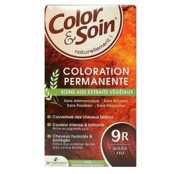 Les 3 Chênes Coloration Capillaire Permanente Color & Soin 9R Rouge Feu 135 ml