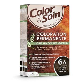 Les 3 Chênes Coloration permanente Color & Soin 6A Blond Foncé Cendré Kit 135 ml