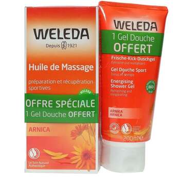Weleda Coffret Arnica Huile de Massage 200ml + Gel Douche Sport 200ml