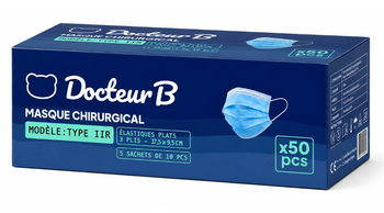 Docteur B Masques chirurgicaux Type IIR Boîte de 50 masques