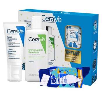 CeraVe Coffret de Noël 2025 Crème Hydratante Visage 52 ml + Crème Lavante Hydratante 88 ml
