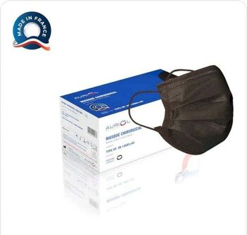 Anti gaspi 03/27 Auriol Masque chrirurgical noir Type IIR x50