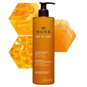 Nuxe Rêve de miel Gel Lavant Surgras Visage et Corps - 400ml