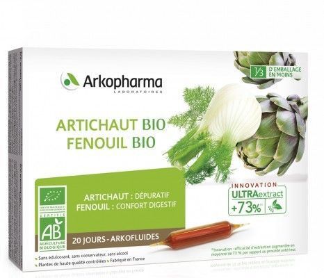 Arkofluides Artichaut Fenouil Bio Ampoules Arkofluides Artichaut Fenouil Bio Ampoules