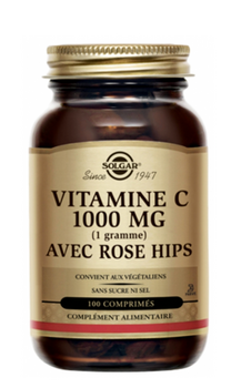 Anti gaspi 10/25 Solgar Vitamine C 1000 avec rose hips  100 tablets