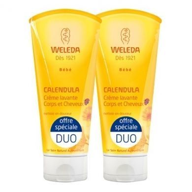 Weleda bébé Crème lavante Corps et Cheveux lot 2* 200ml