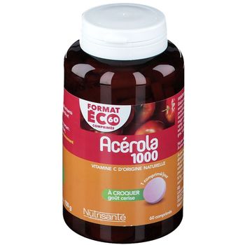 Nutrisante Acérola 1000 mg 60 comprimés format éco