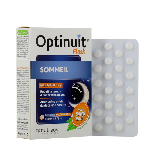 Nutreov Optinuit Flash Melatonine 30 Comprimés