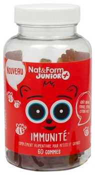 Anti gaspi 09/26 Nat & Form Ours+ immunité junior 60 oursons