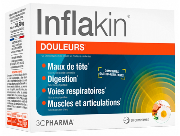 3C Pharma Inflakin Etats Inflammatoires 30 Comprimés