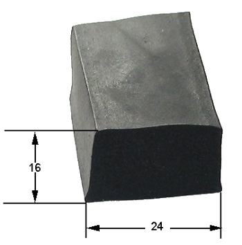 profilé caooutchouc (noir) de panneau AR de caisse