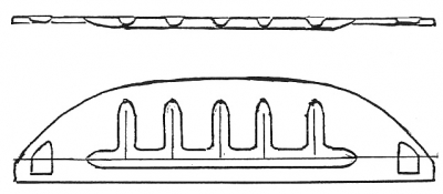 boot floor sheeting 11BL (before 1952) with supports left/right