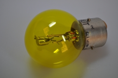headlight bulb 6V 36/45W yellow bayonet
