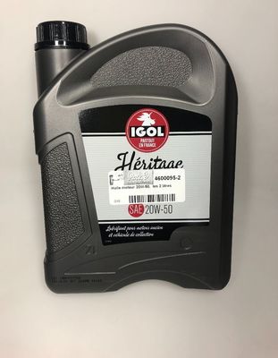 huile moteur 20W-50 les 2 litres, spécialement étudié pour les moteurs anciens