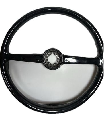steering wheel two spoke black, like original with steel reinforcement inlay