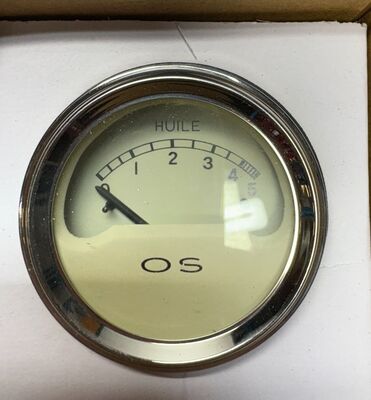 manomètre d'huile fond beige 12V