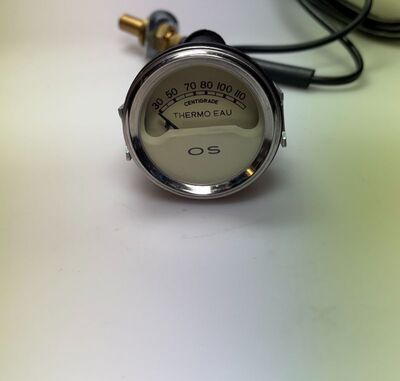 White background thermometer with  6-12v mecanic probe