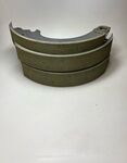 12 inch front brake pads mounted HY on standard exchange jaws (without rings)