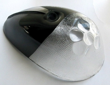 indicator cap right front black and white