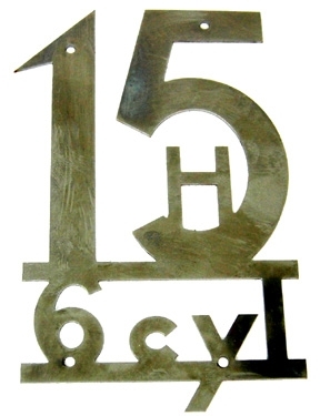 insigne aile arriere 15 H inox