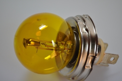 headlight bulb 6V 40/45W H4 yellow