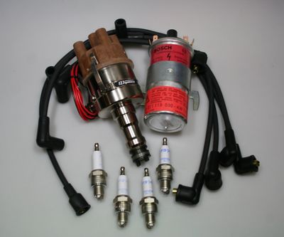 distributeur électronique 6/12v livré avec bobine haute performance, bougies et fils de bougie