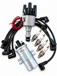 distributor complete electronic 6V/12V (123 Ignition) with ignition coil/plug spark plug 11cv