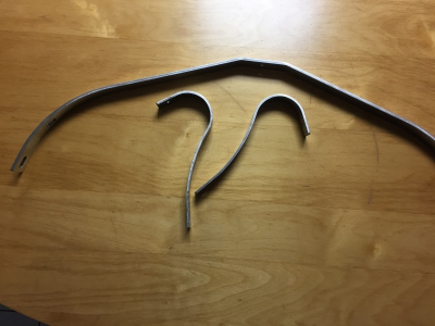 bumper strap set rear curved 11BN (after 1952) no peint made pat2d