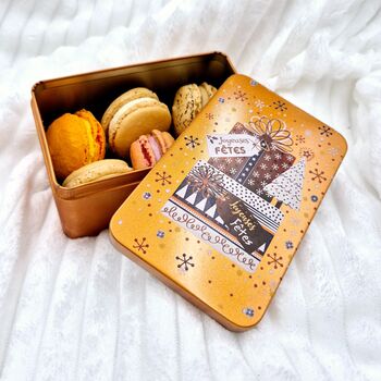 Boîte de macarons de Noël