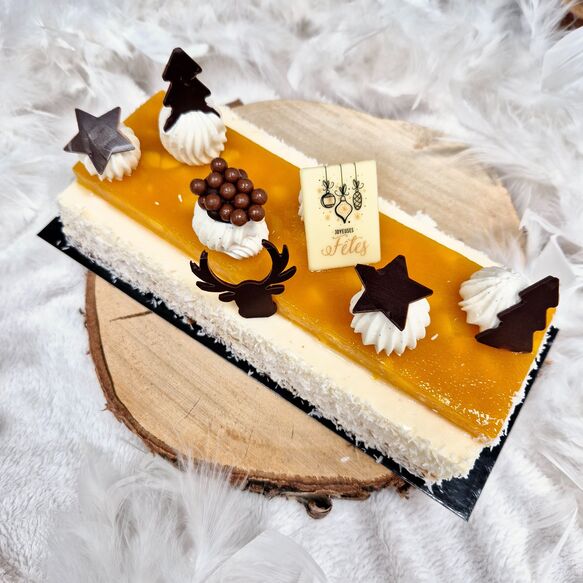 bûche cheesecake exotique