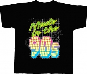 T-shirt homme manches courtes - Made in the 90's - Années 1990 néon - Disco - Danse - 11226
