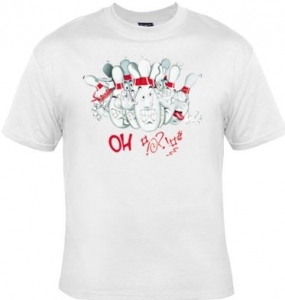 T-shirt homme manches courtes - Bowling quilles humour - 1170