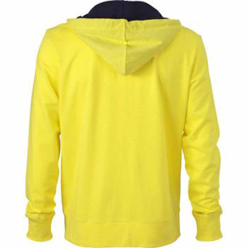 Sweat zippé à capuche HOMME - JN982 - jaune - URBAN