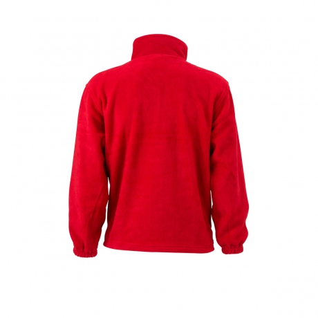 Sweat polaire col zippé homme - JN043 - rouge