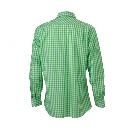 Chemise à manches longues à carreaux en flanelle pour homme Coupe droite, vert, XXL Chemise à manches longues à carreaux en flanelle pour homme Coupe droite, vert, XXL
