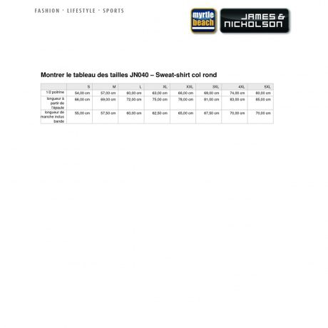 Sweat-shirt col rond - JN040 - orange - mixte homme femme