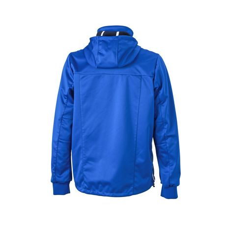 Veste softshell à capuche - homme JN1078 - bleu nautique - coupe-vent imperméable